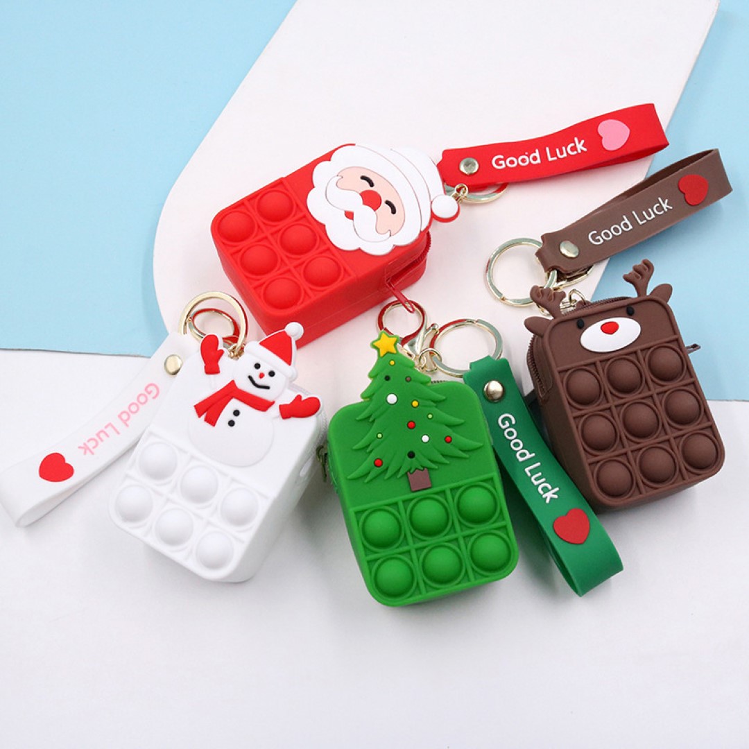 Push Pop Bubble Fidget Toy Silicone Coin Purse