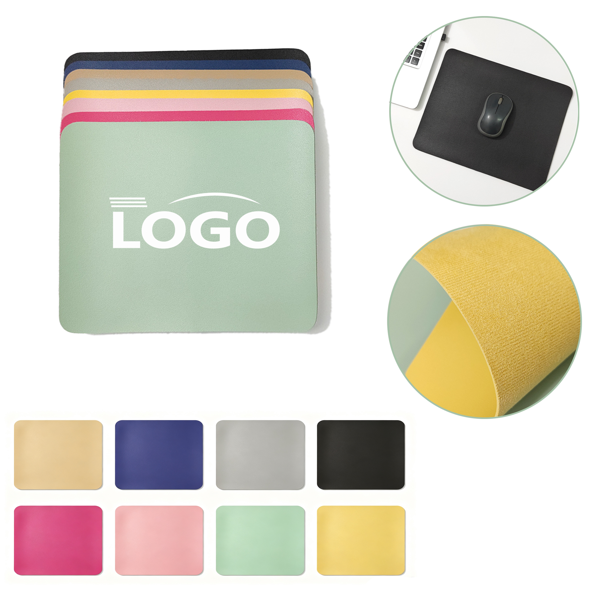 MOQ25 Water Resistant Flexible Desk Mouse Pad Cover 2
