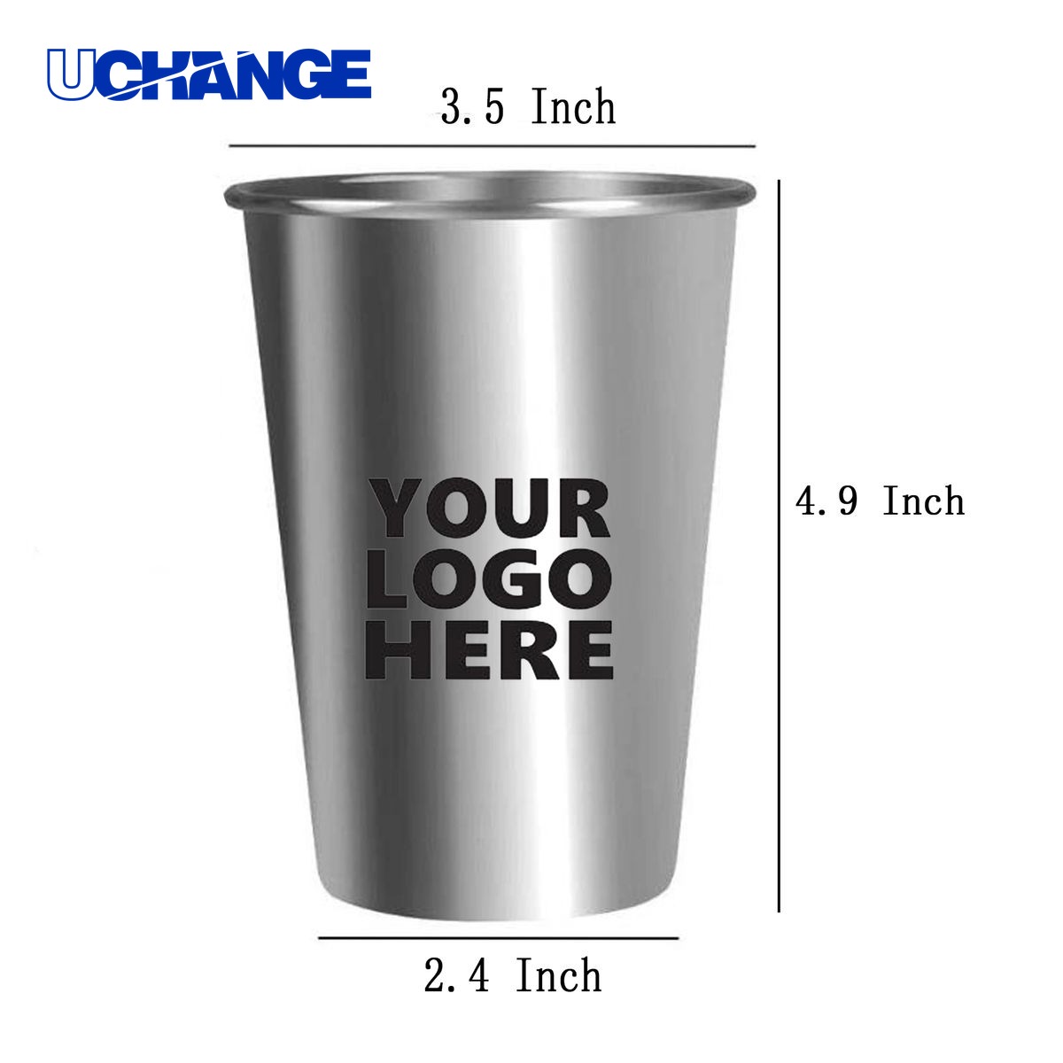 Stainless Steel Pint Cup Container (16 Oz)