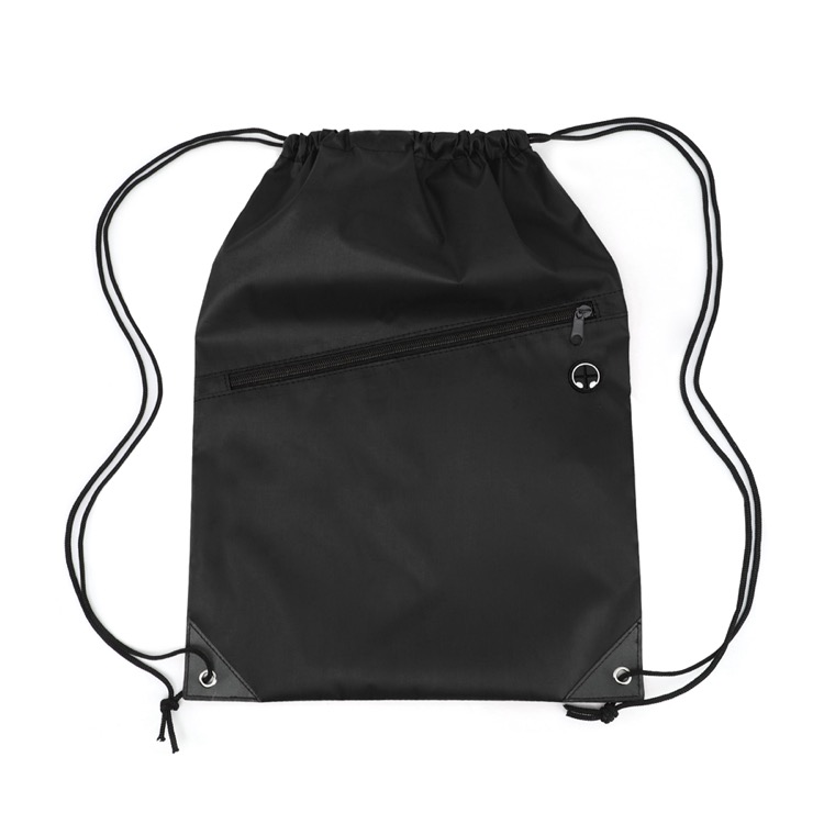 Drawstring Backpack with Front Zipper Pocket 74
