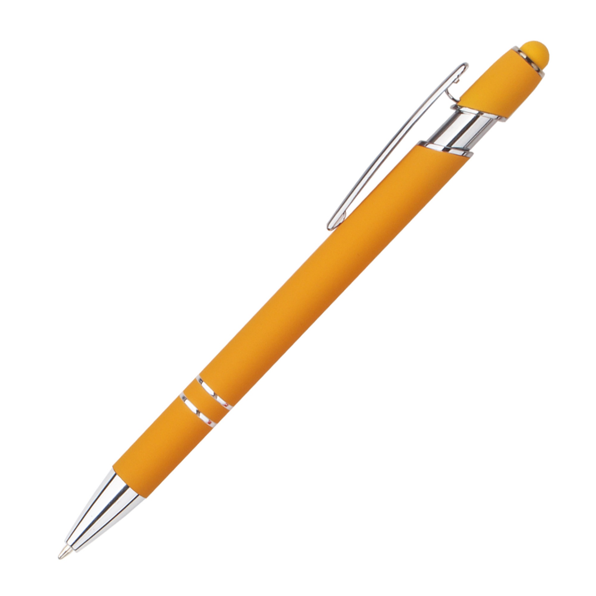 Retractable Metal Ballpoint Pen With Stylus Tip Black Ink 26