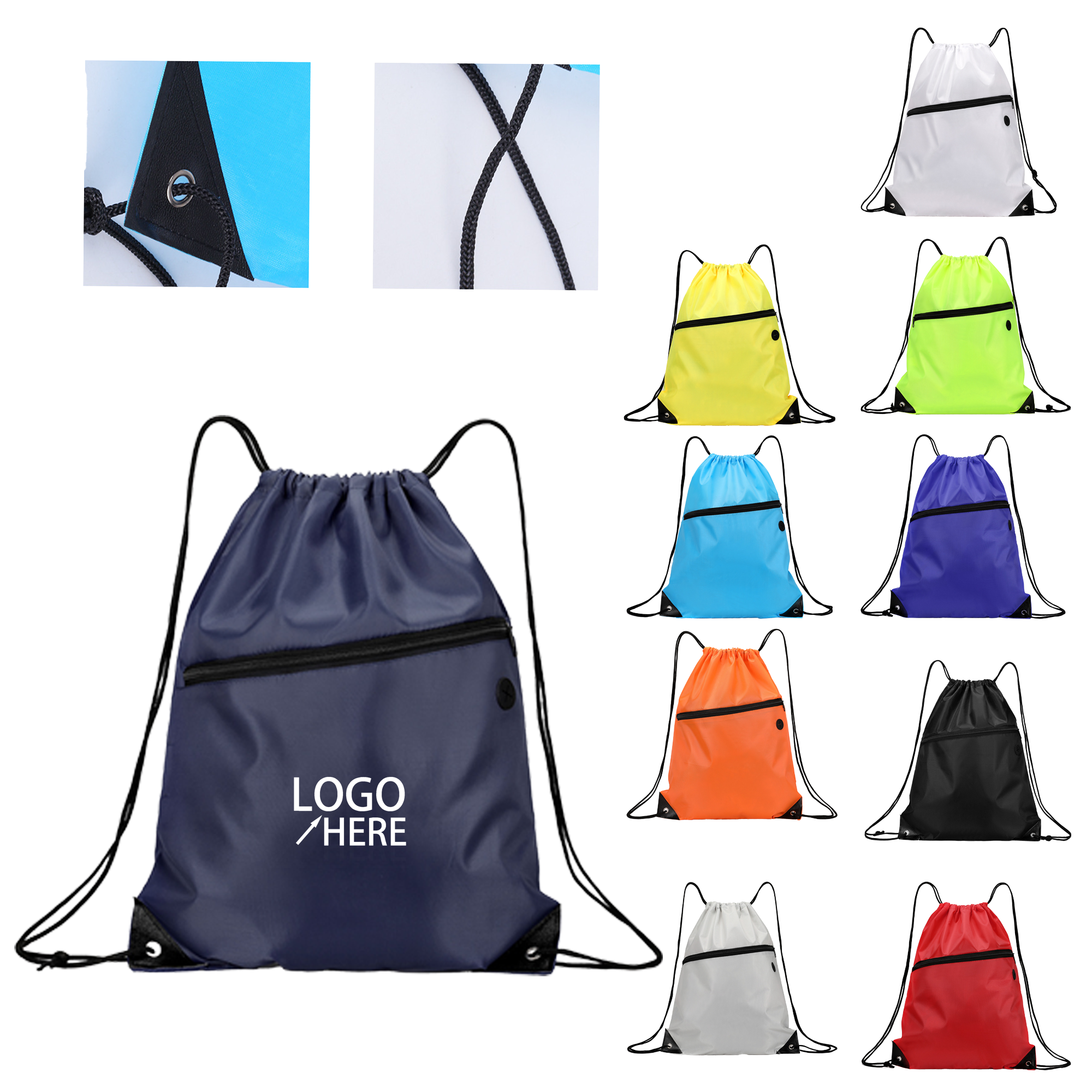 Oxford Backpack with Drawstring Closure 13