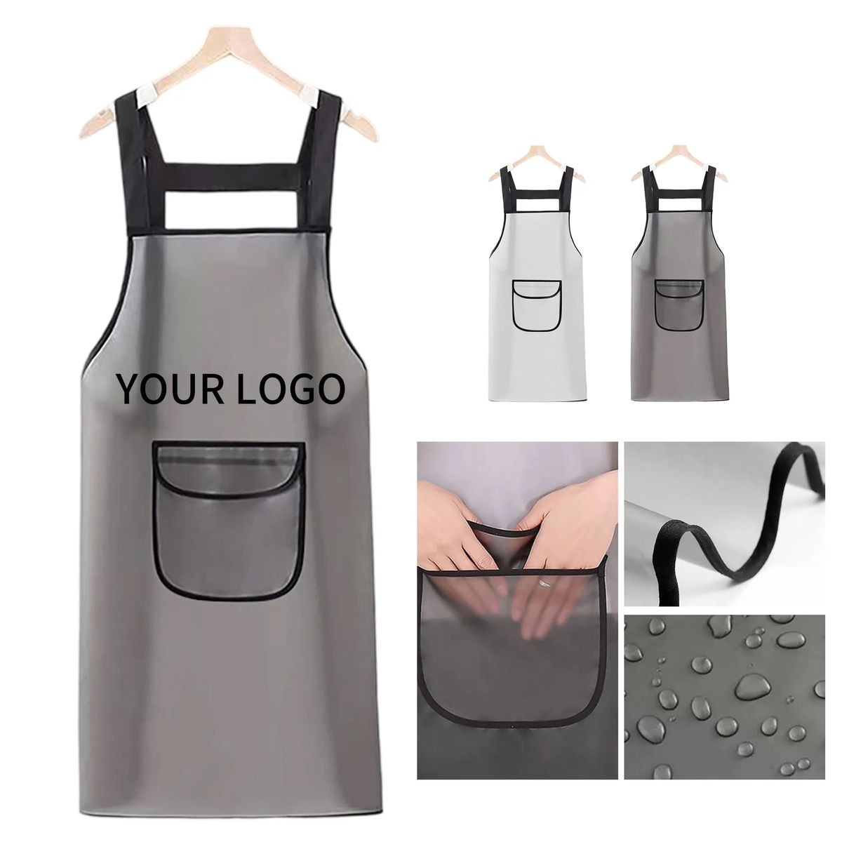 Transparent TPU Apron for Kitchen or Salon Use