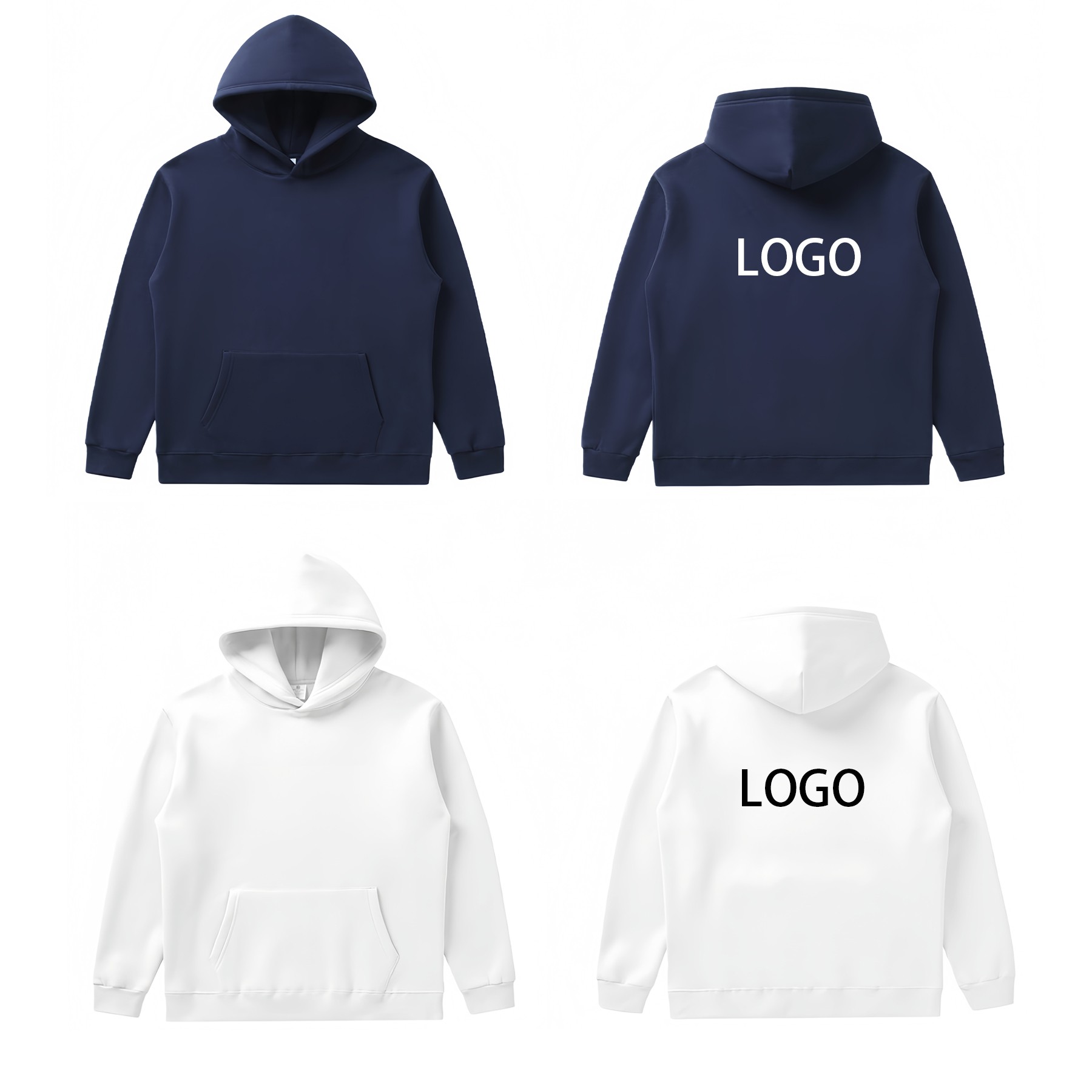 350Gsm Midweight Fleece Pullover Hooded Sweatshirt (2XL-3XL)