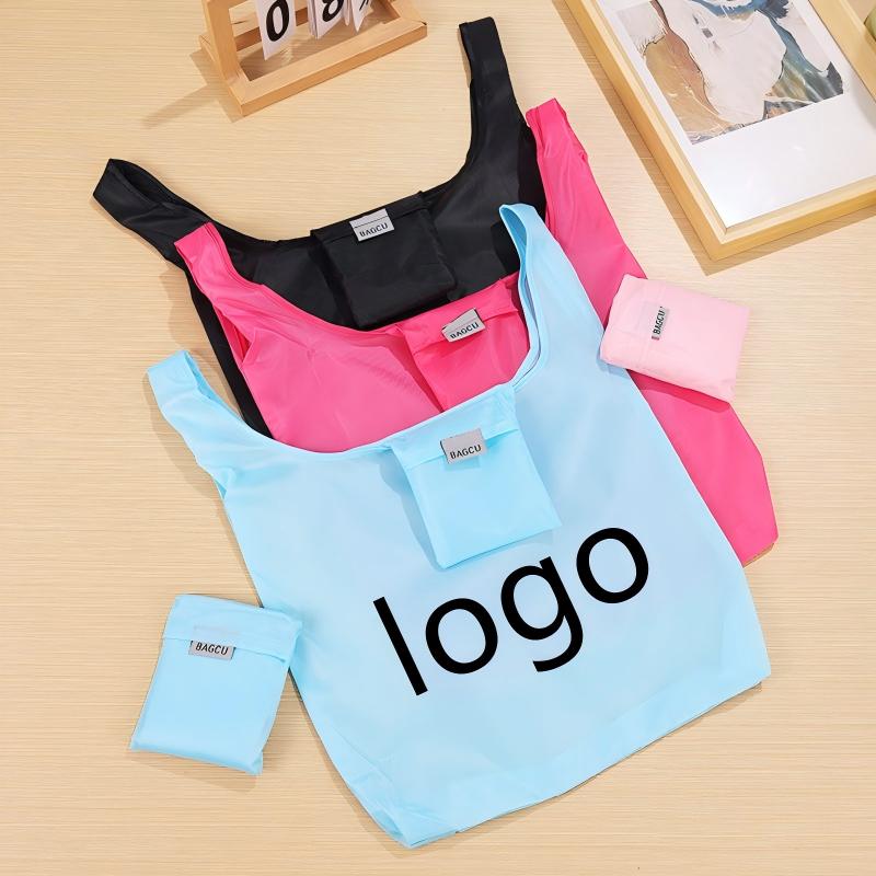 Polyester Large Capacity Foldable Reusable Tote Bag