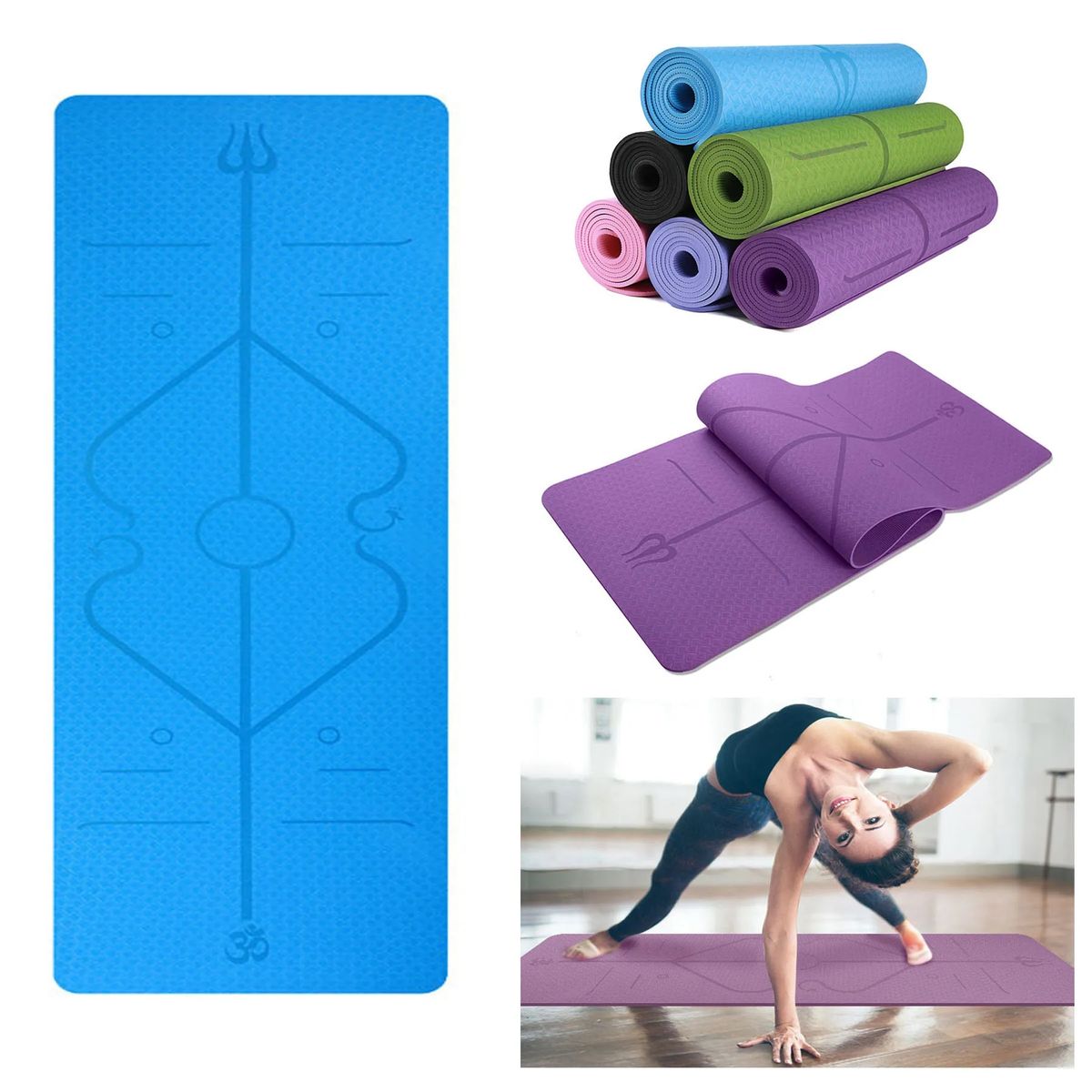 Yoga Matt Exercise Mat Brands Soft TPE Fitness Yoga Mats With