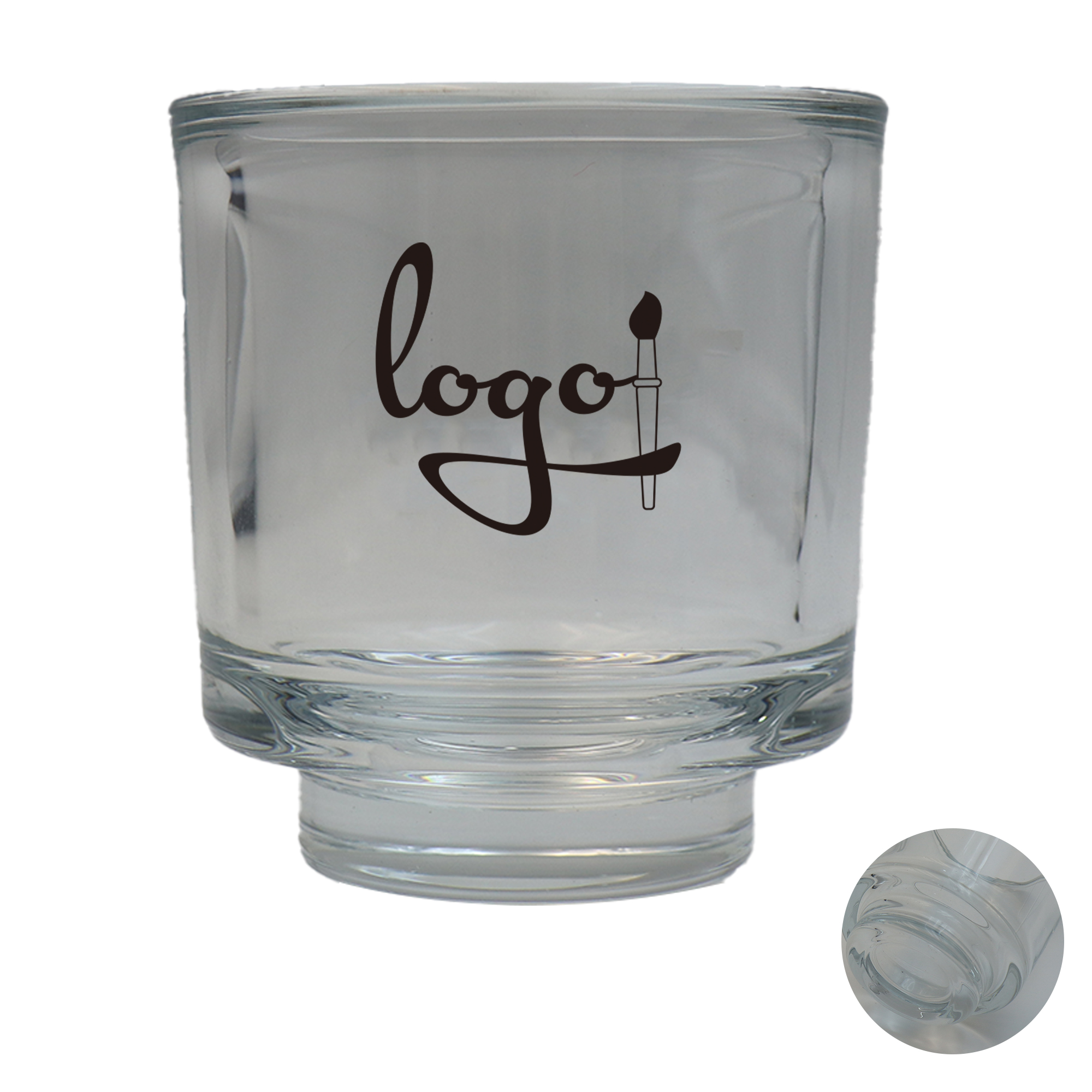 Clear Glass Candle Cup