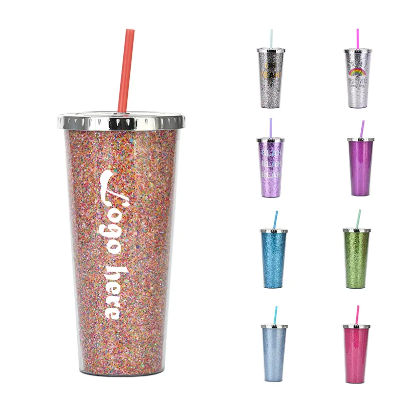 25oz Plastic Double Straw Mug 5