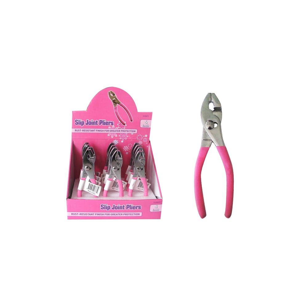 Slip Joint Pliers Pink 6" 3