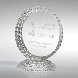 4 3/4" Crystal Award - Golf Trophy_D515CA