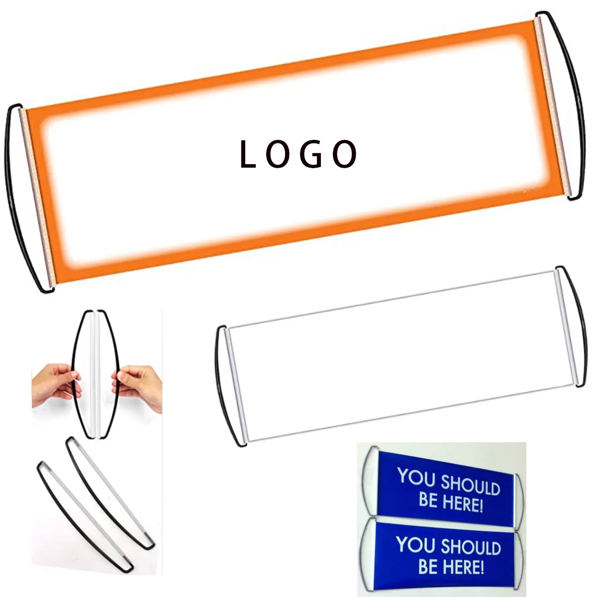 Portable Retractable Hand Banner