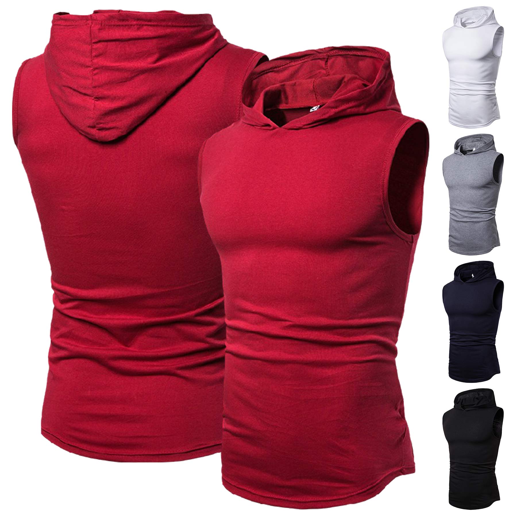 Mens Sleeveless Pullover Sweatshort