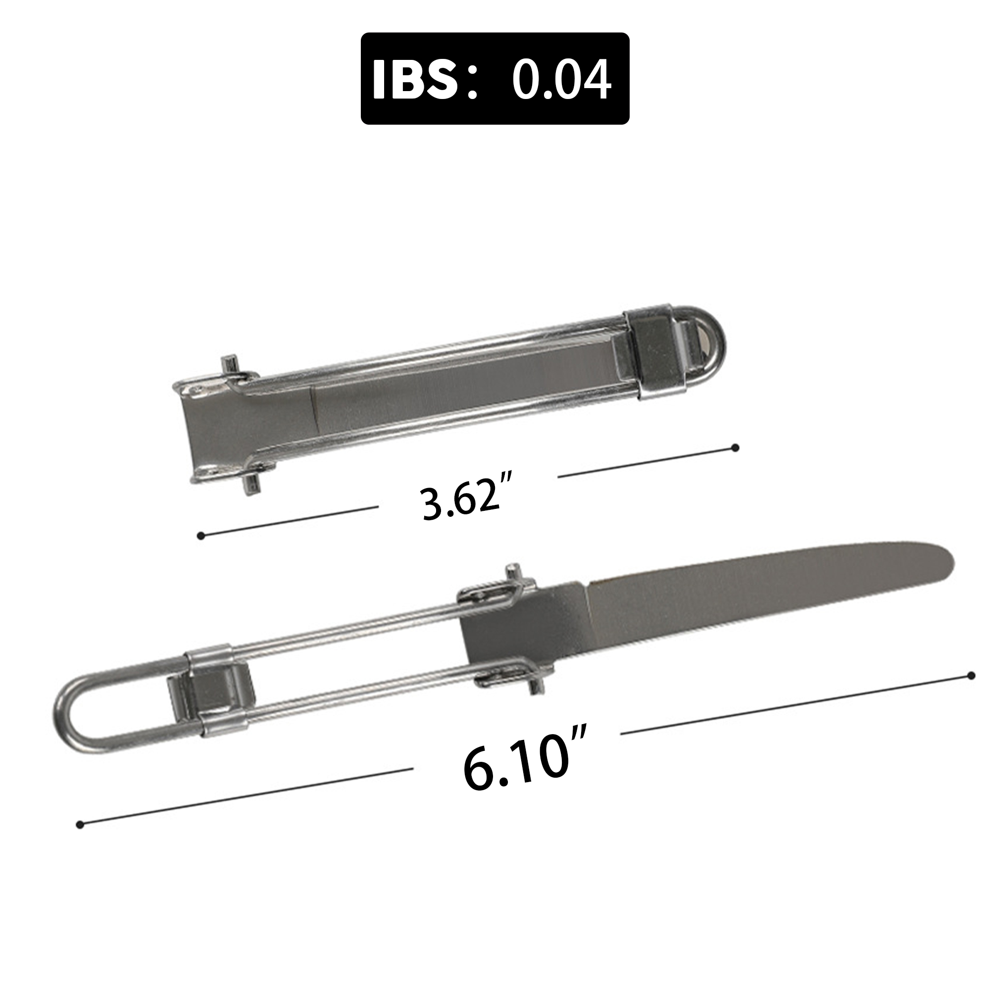 3 Pcs Collapsible Stainless Steel Cutlery Kit 9