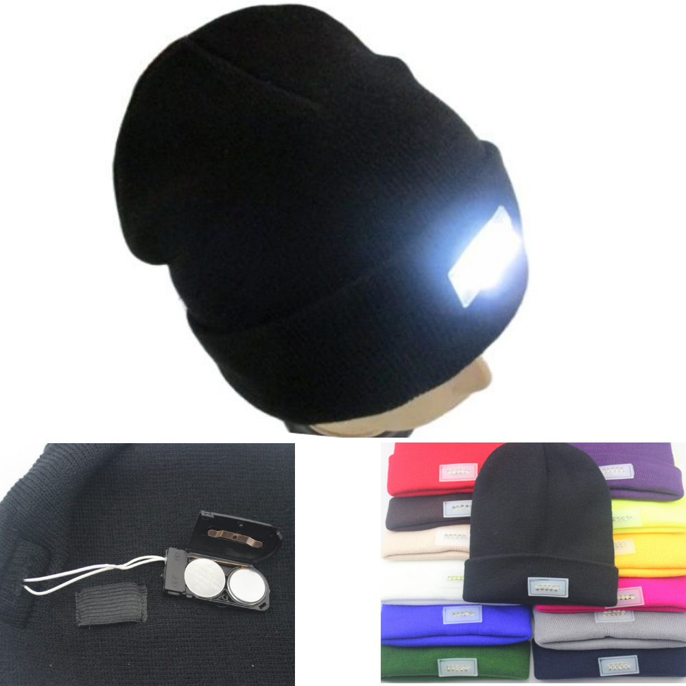 LED Beret Knit Beanies