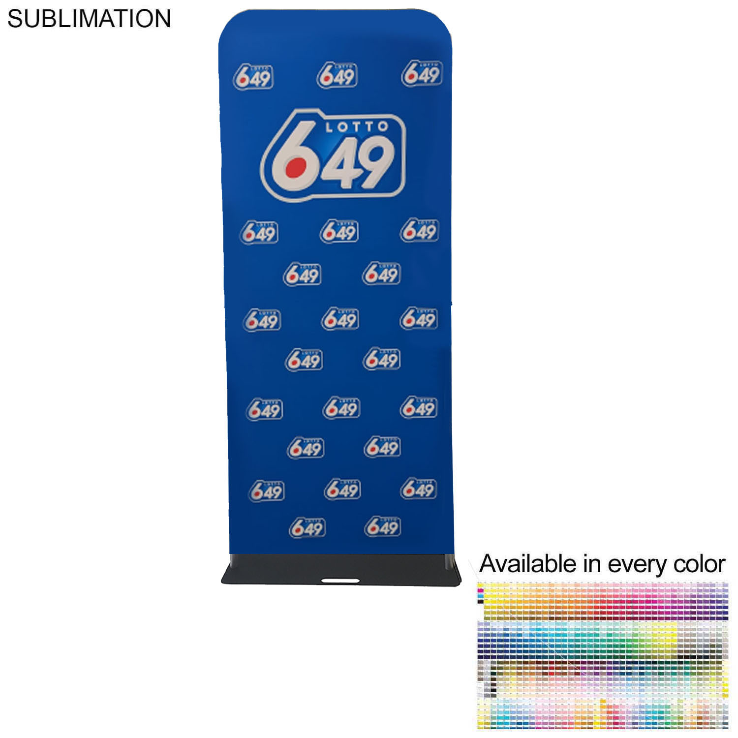 72 Hr Fast Ship - 3'W x 90"H EuroFit Tension Fabric Banner with Steel Base, Graphics Double Sided 4