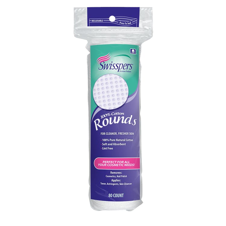 Swisspers 100% Cotton Rounds - 80 Pack 3