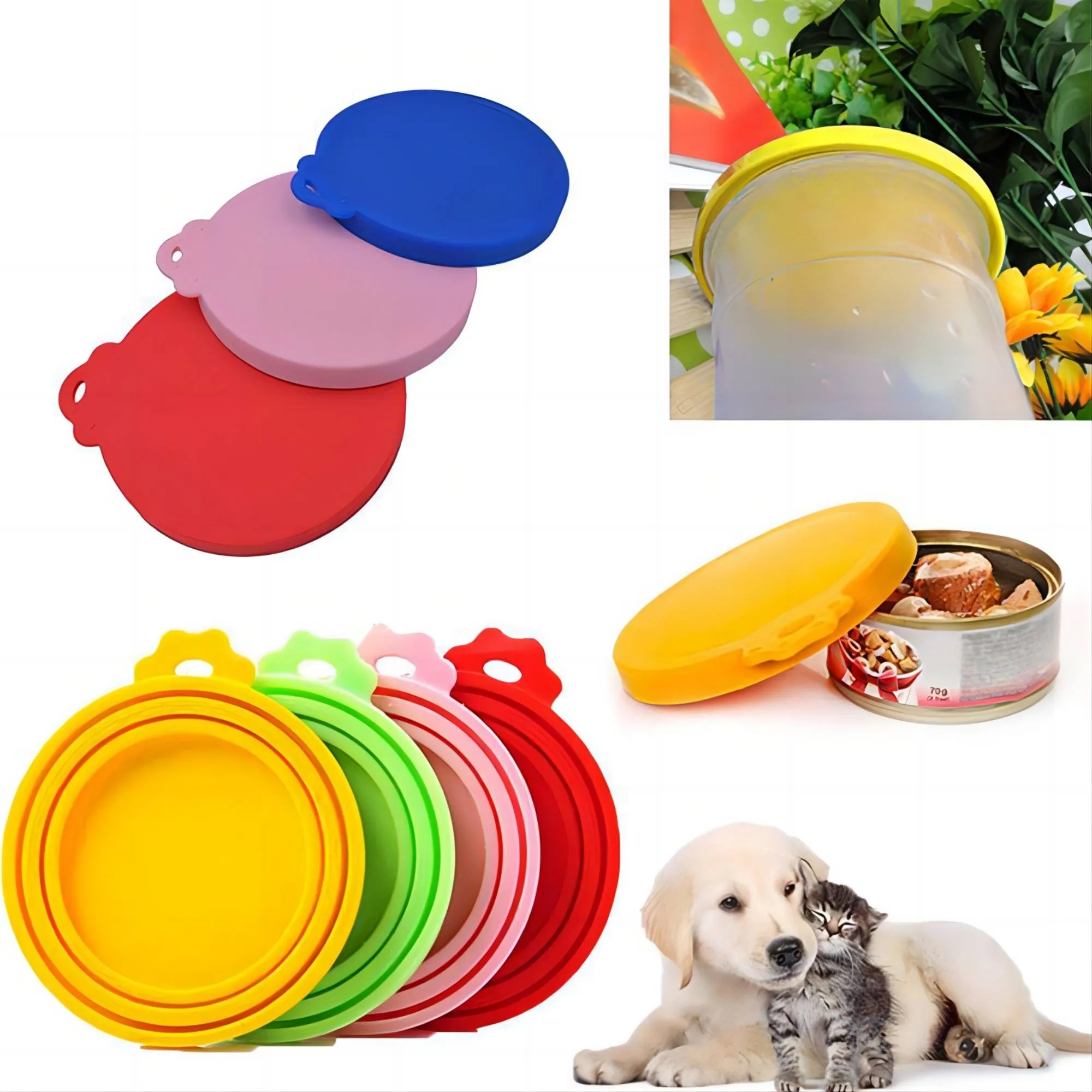 Reusable Silicone Cover Pet Food Can Lid 8