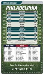 Magnet Football Sport Schedules - 4x7 Round Corners