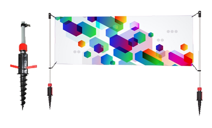 Twist X™ Outdoor Banner System Kit - 96"W x 42"H