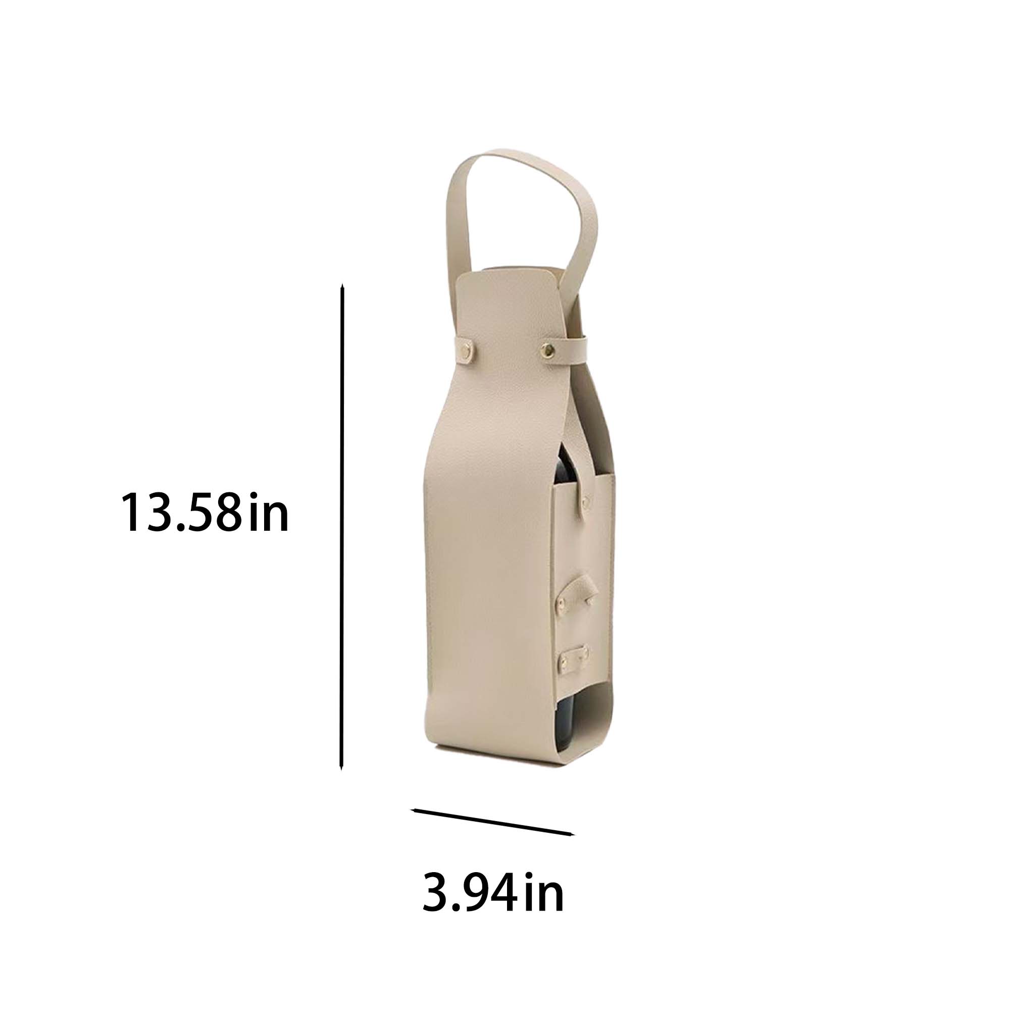 MOQ 20 Piece PU Leather Hand-Held Wine Bag 2