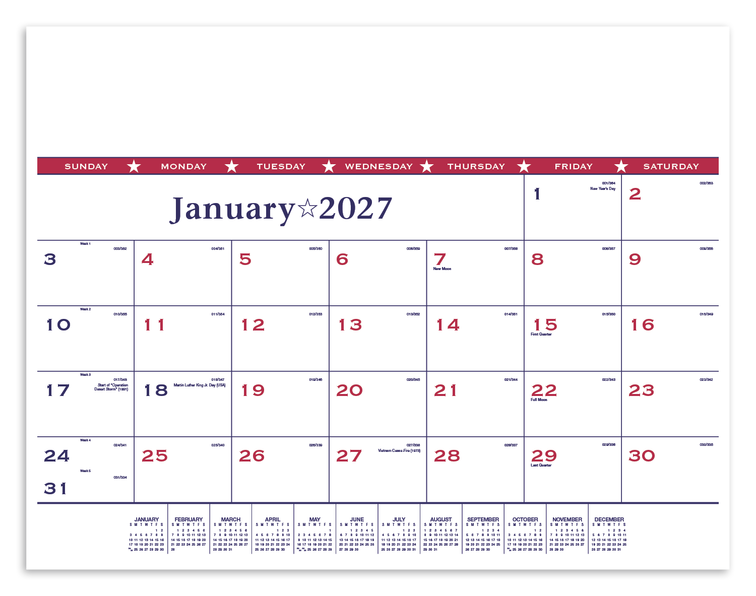 Triumph Calendars Patriotic Desk Pad
