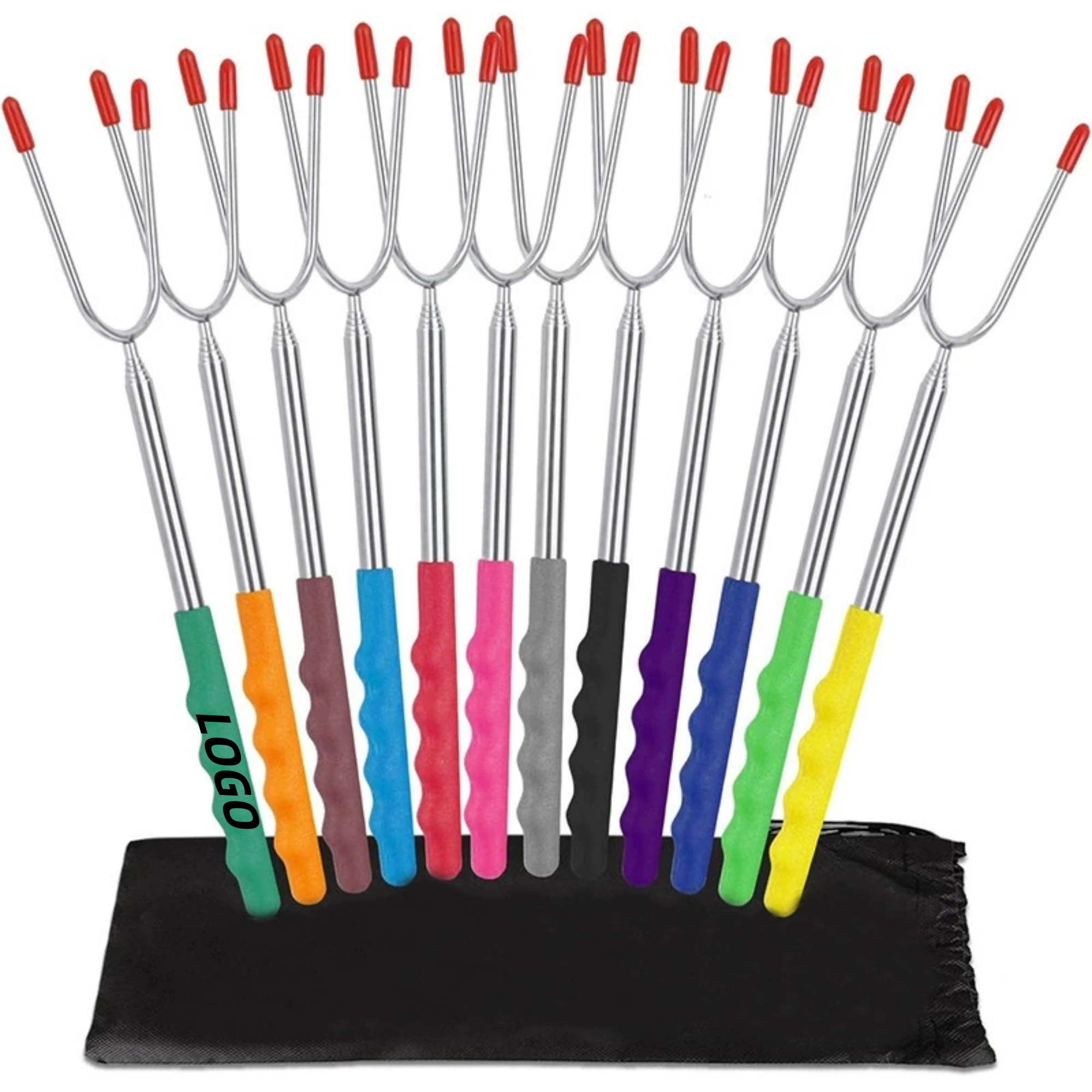 U-shaped telescopic barbecue fork 4