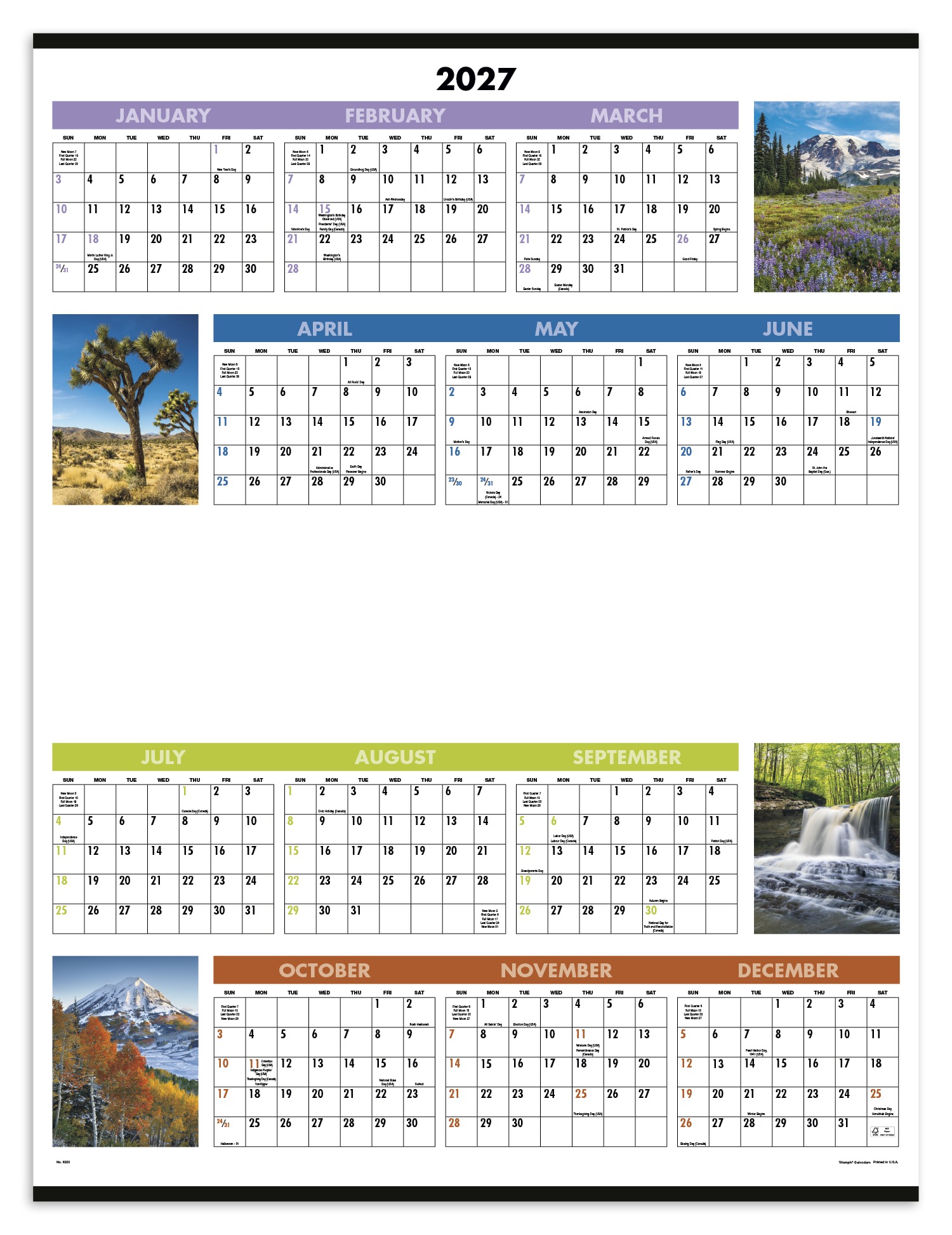 Triumph Calendars Scenic Span-A-Year Calendar