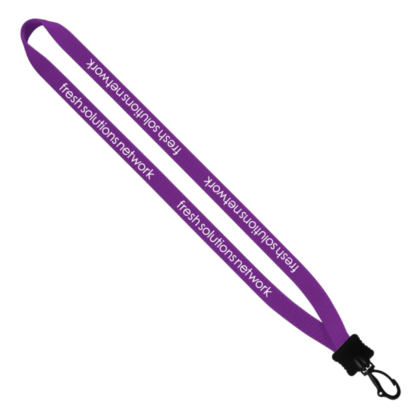 1/2" Smooth Nylon Lanyard with Plastic Clamshell & Swivel Snap Hook