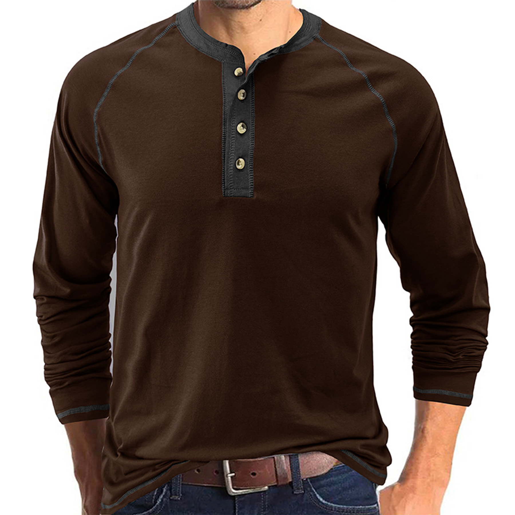 Outdoor Button Long Sleeved Bottoming Shirt 38