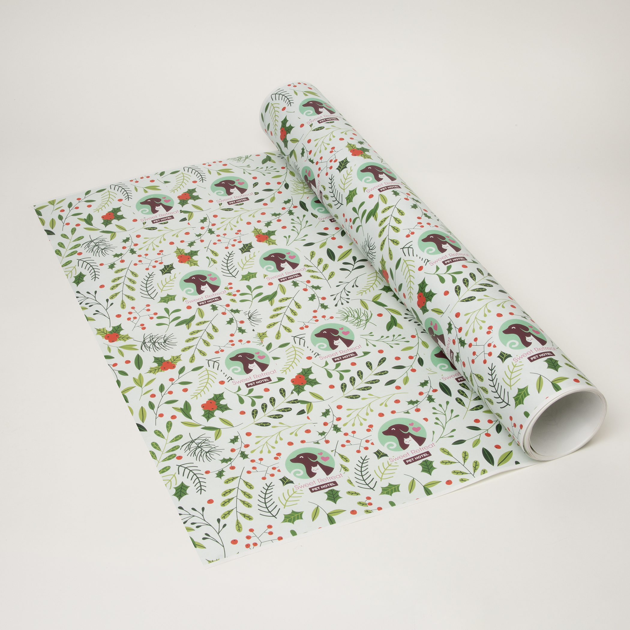 Full Color Custom White Wrapping Paper 25' Roll 13