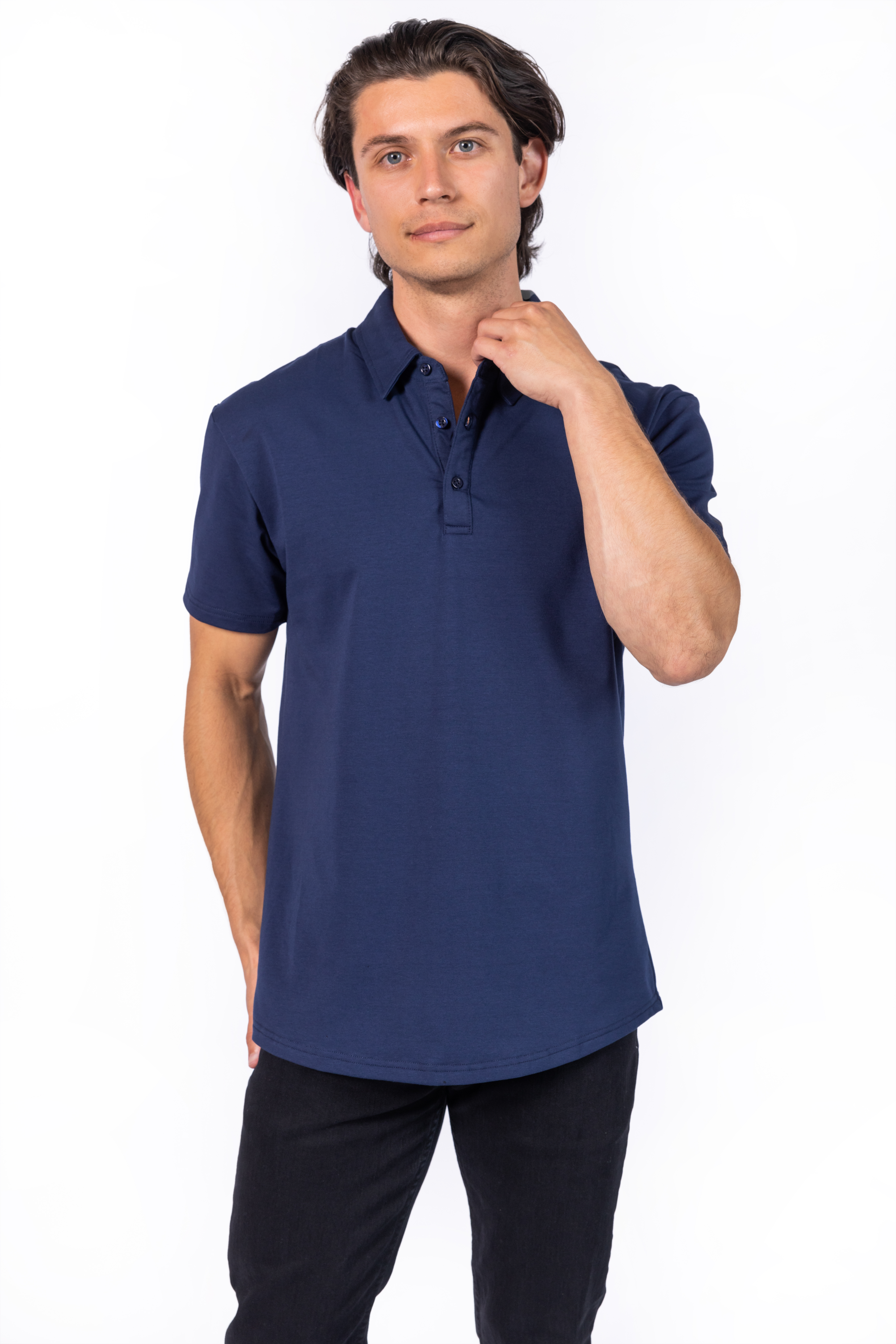 Elemental Men's A-Game Athletic Fit Premium Polo