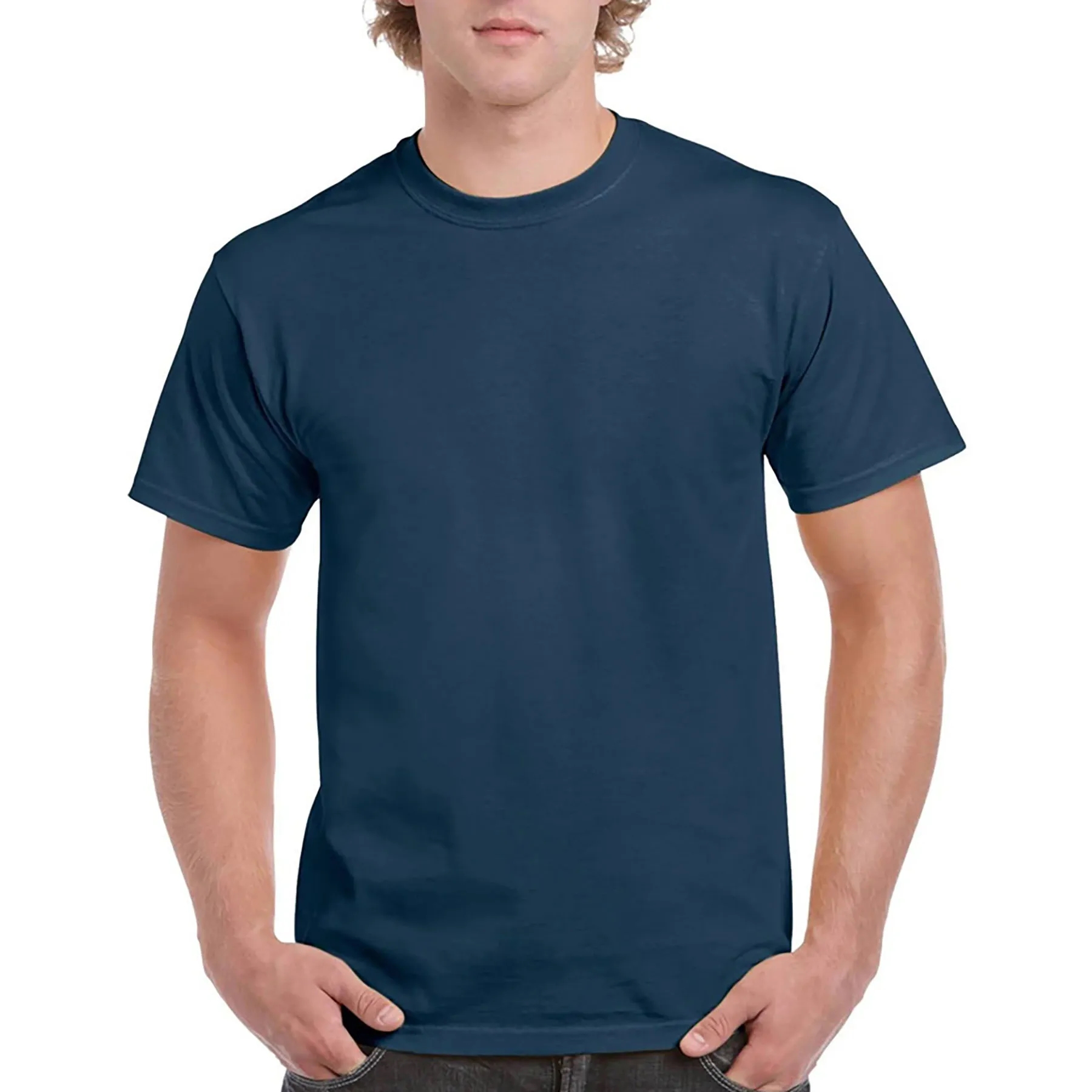 100% Cotton Crew Neck T-shirt Men's 17