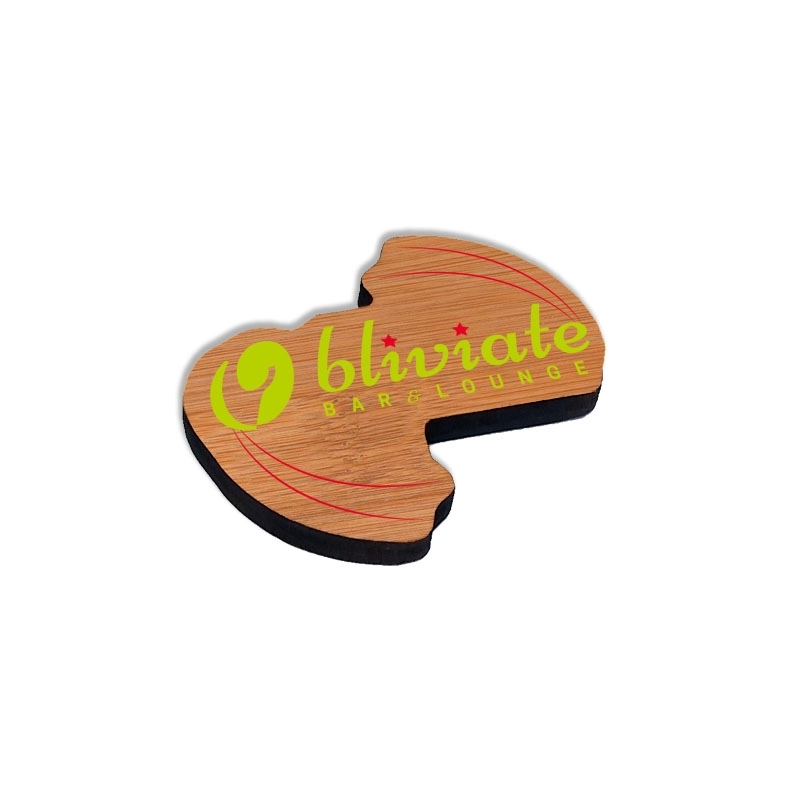 Custom Ultra Vivid Bamboo Magnet with Disc Magnet 25