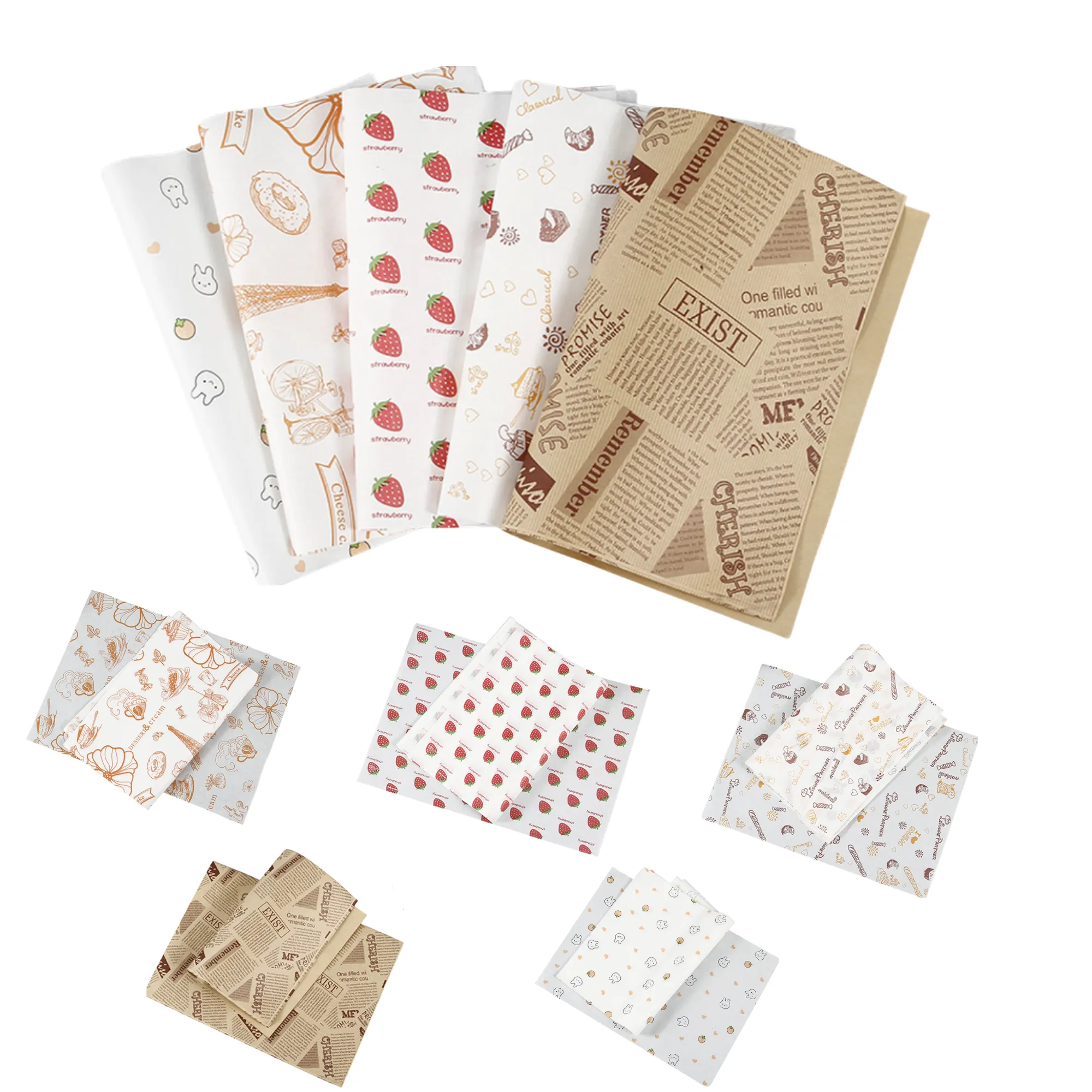 Custom Gift Wrapping Sandwich Burger Tissue Paper