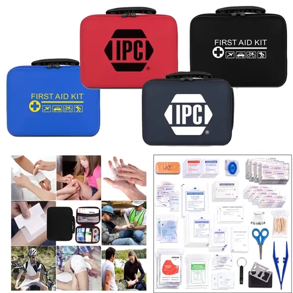 110pc OSHA Compliant First Aid Kit in Easy Carry EVA Zipper