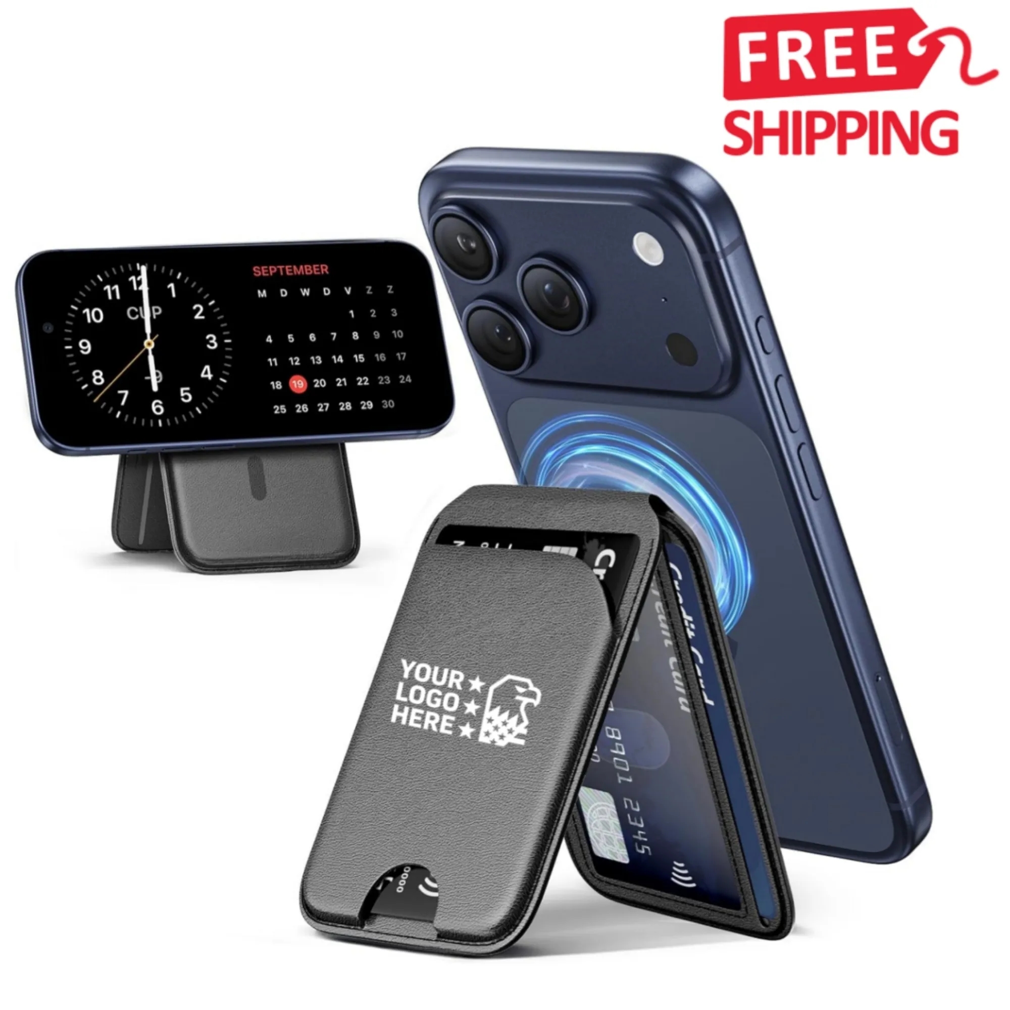 Magnetic Phone Wallet Stand Adjustable Card Holder