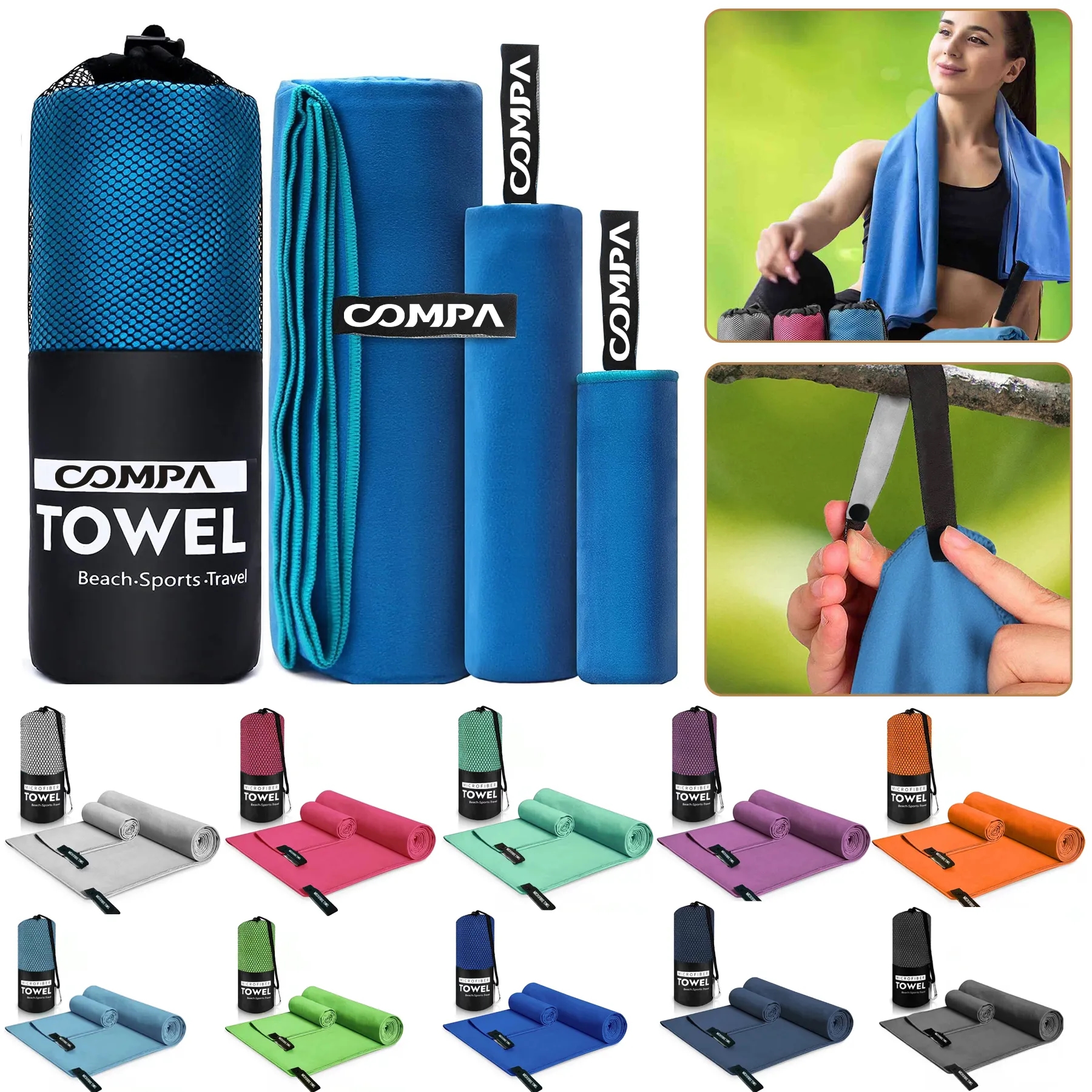 Microfiber towel for sports beach swimming Yoga fitness 5