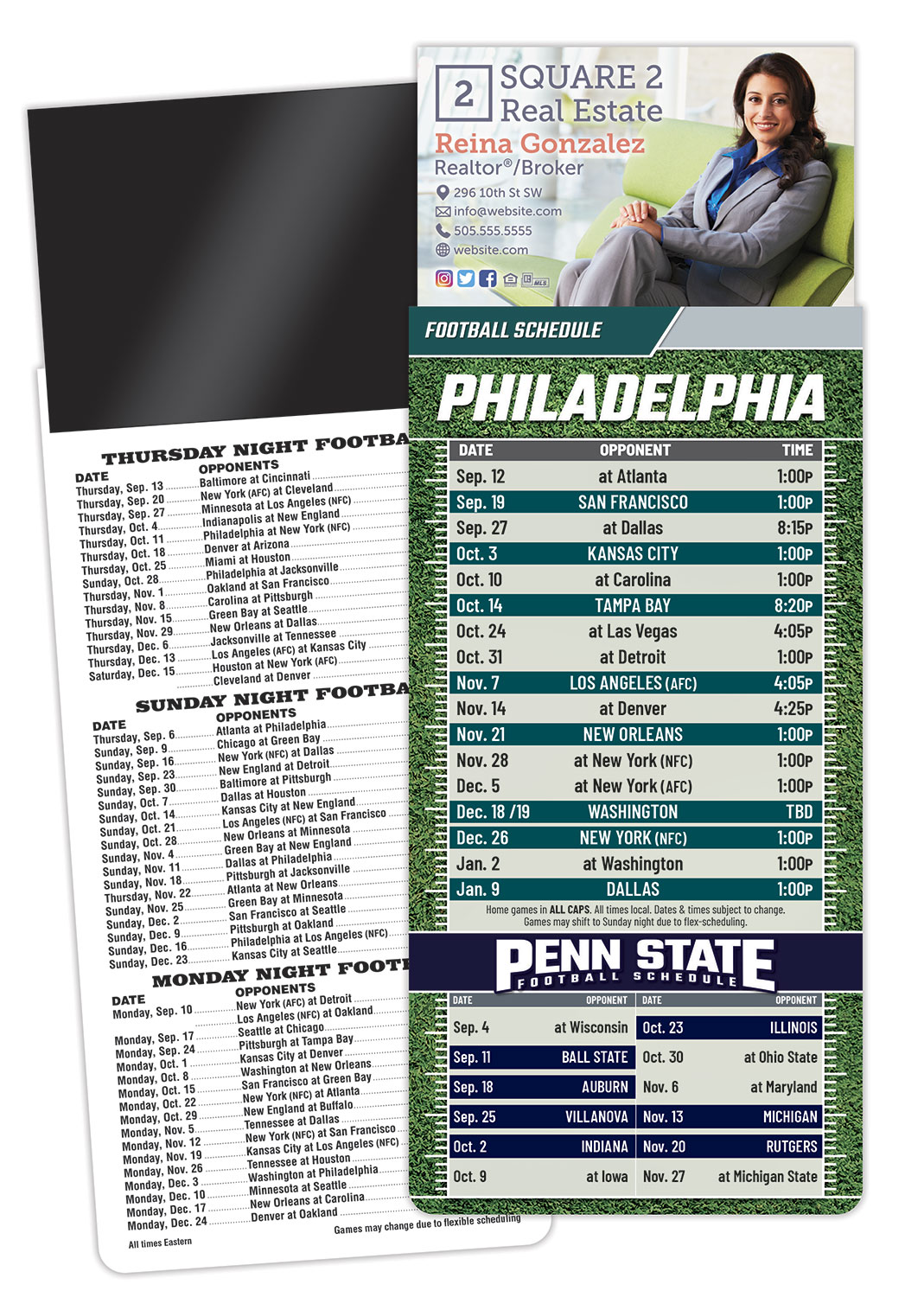 Magna-Card Business Card Magnet Football Schedules (3.5x9)