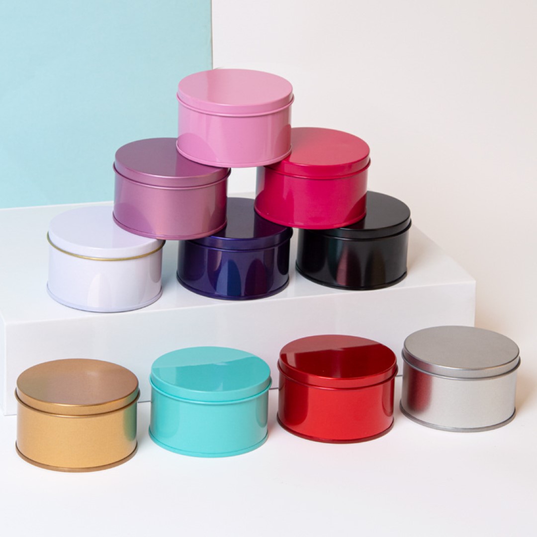 Round Colored Tin