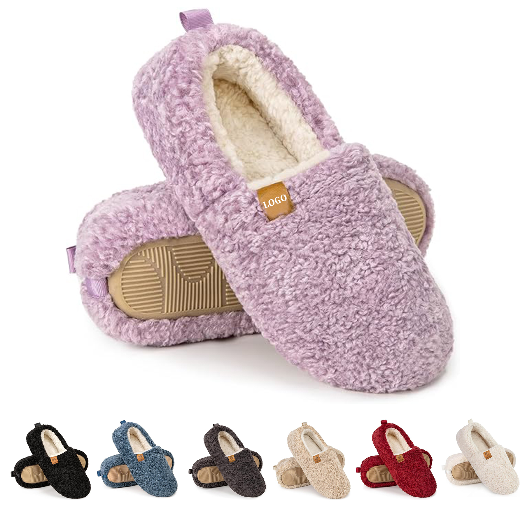 Women's Soft Curly Full Slippers 15