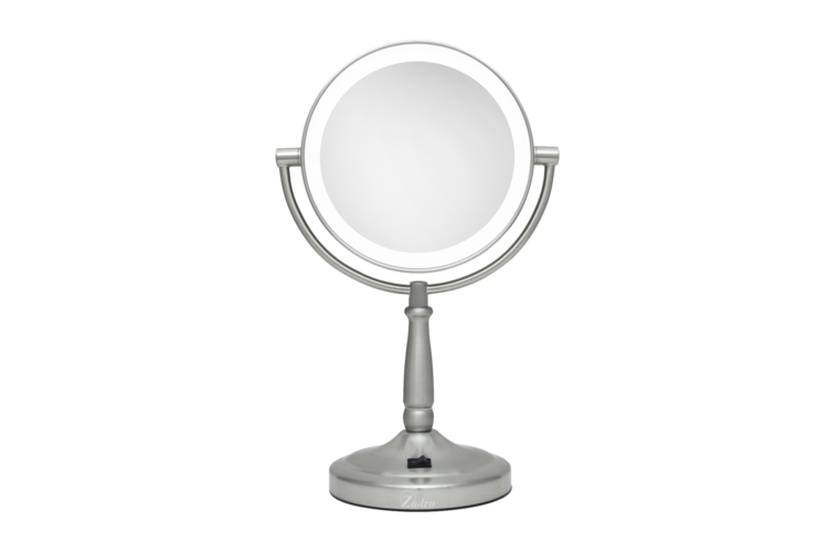 Zadro Cordless Dual-Sided LED Lighted Round Vanity Mirror 10X/1X 1