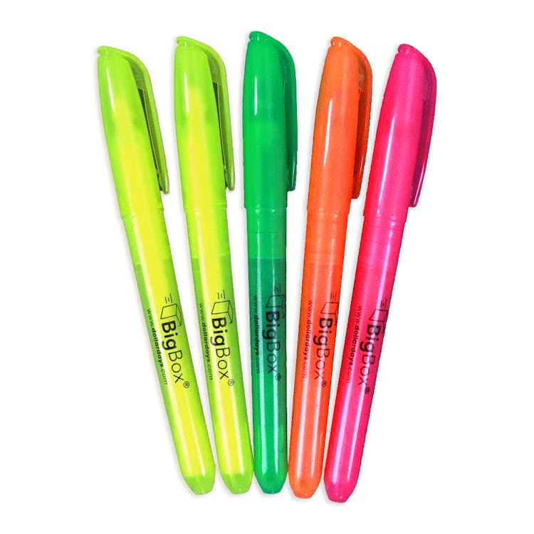 BigBox Highlighters Assorted 5pk 3