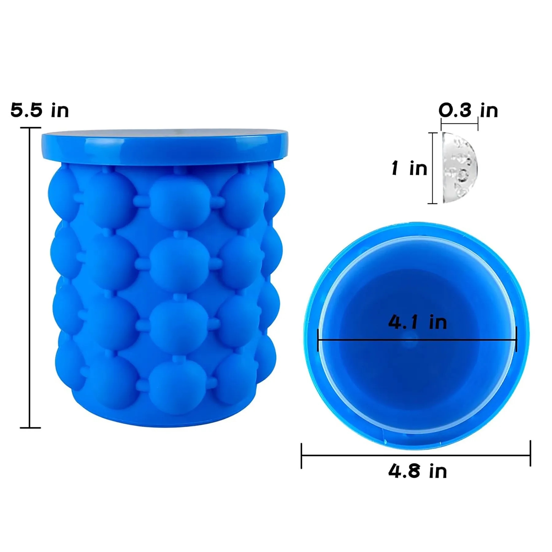 Silicone Ice Bucket Cup with Lid 8