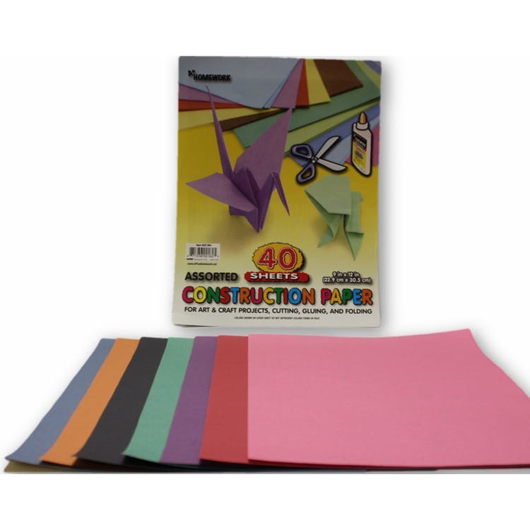 Construction Paper - 40 Sheets 9" x 12" 3