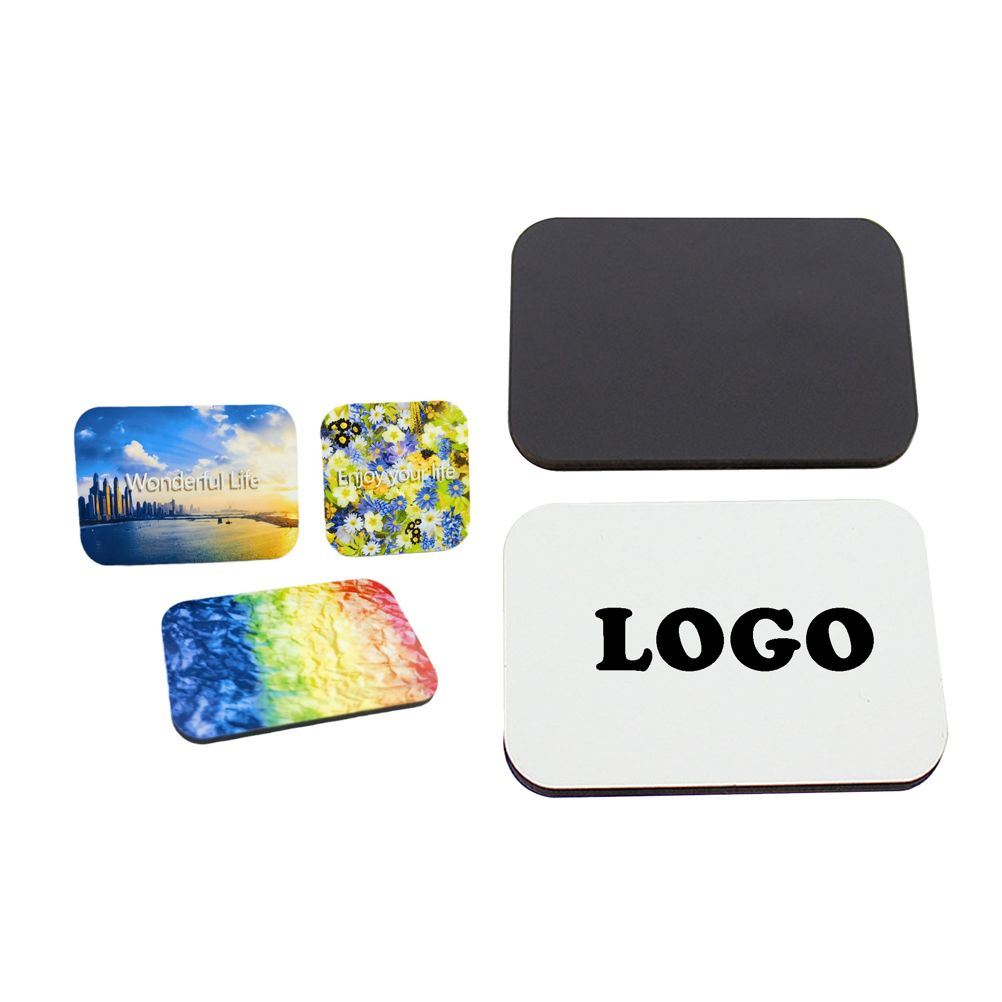 MOQ 50 Creative Rectangle Magnetic Fridge Stickers