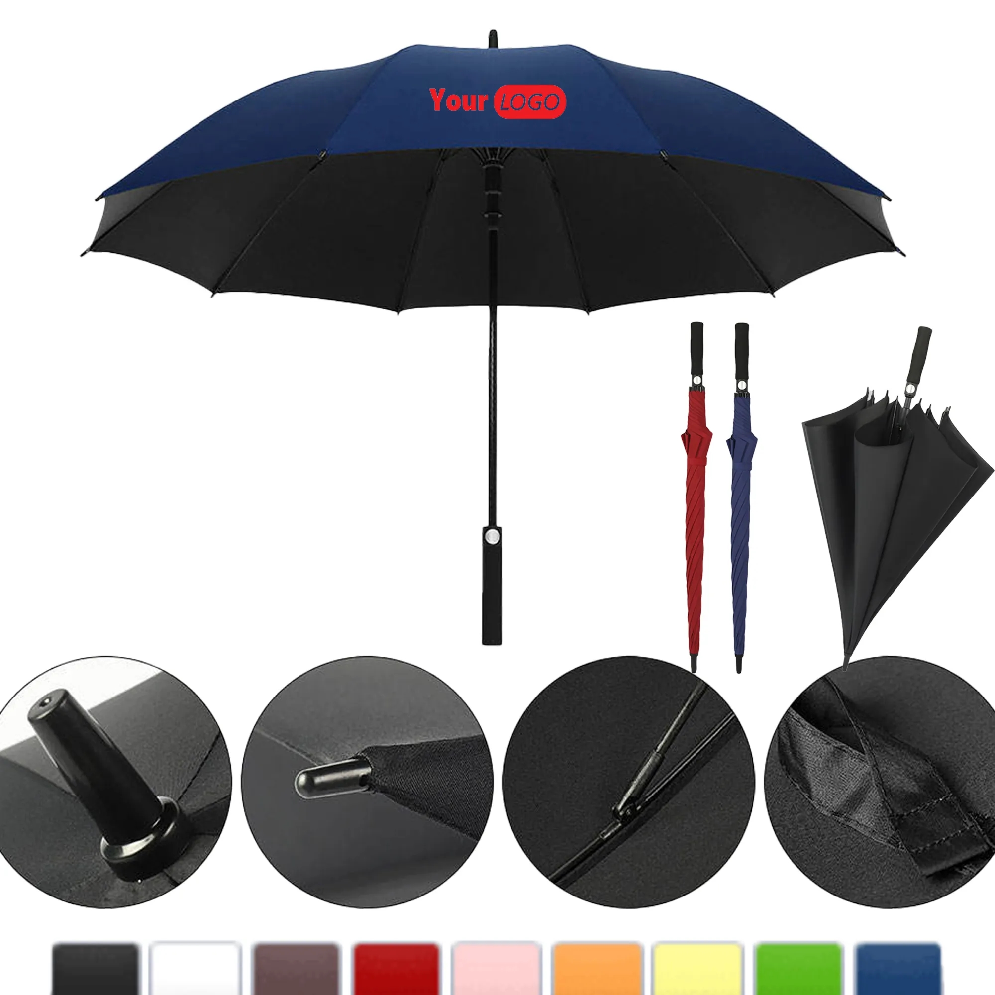 27inch Large Luxury Promotional Branded Custom Golf Umbrella 7