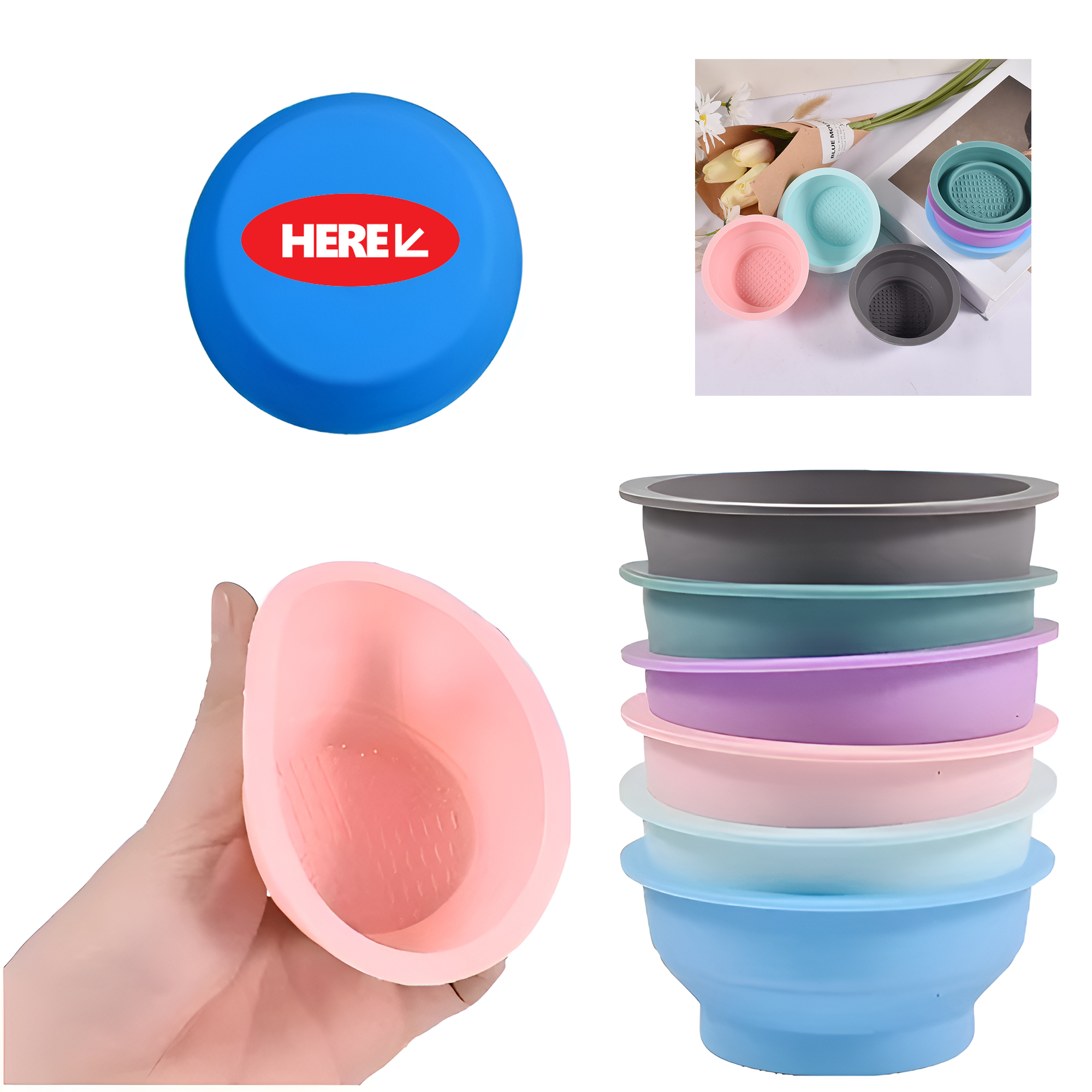 Travel Folding Color Mixing Silicone Cup 3