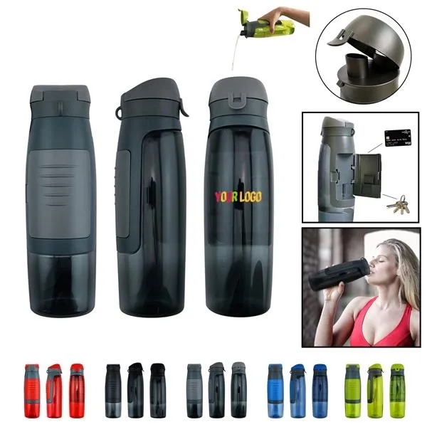 25oz Outdoor Water Bottle with Storage Compartment