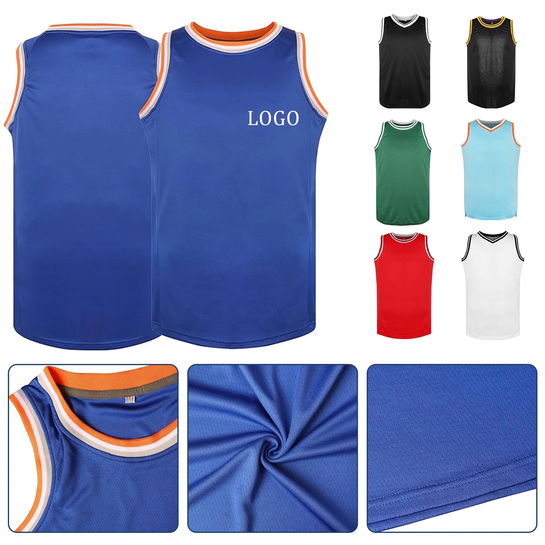 Men's Mesh Athletic Reversible Sports Shirts 8