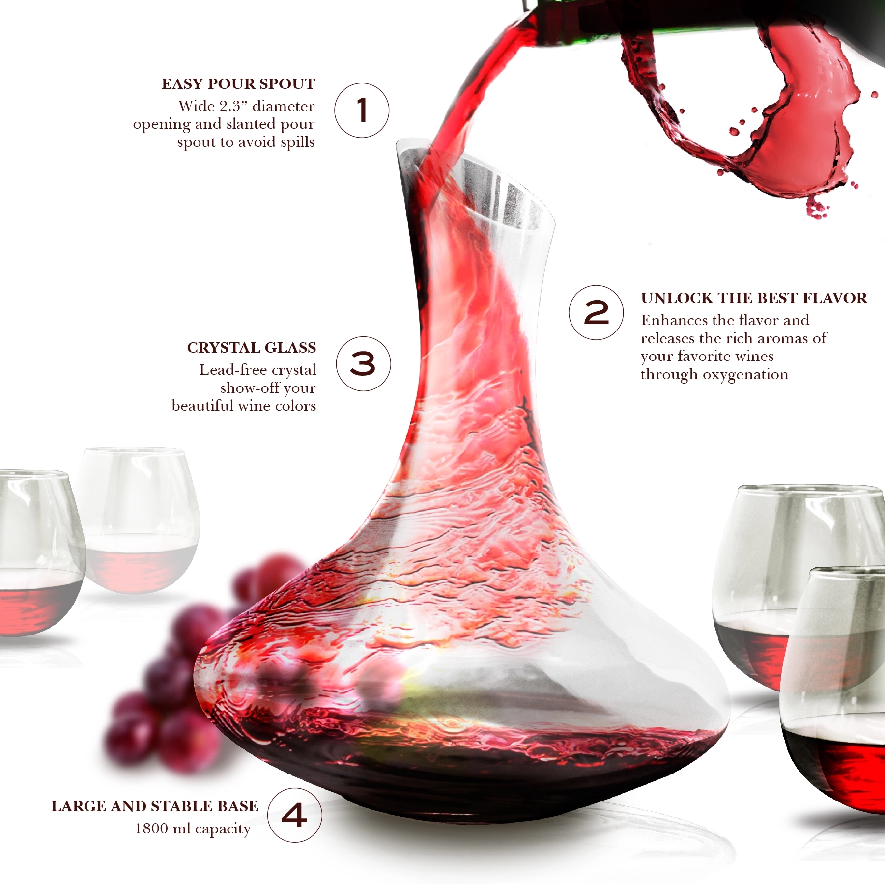5 Pc Wine Decanter Set, custom bottle opener with logo imprint 5